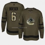 Maglia Hockey Vancouver Canucks Brock Boeser 2018 Salute To Service Verde Militare