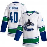 Maglia Hockey Vancouver Canucks Elias Pettersson 2019-20 Away Autentico Bianco
