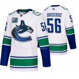 Maglia Hockey Vancouver Canucks Guillaume Brisebois Away Autentico Bianco