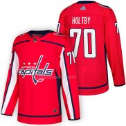 Maglia Hockey Washington Capitals Braden Holtby Autentico Home 2018 Rosso