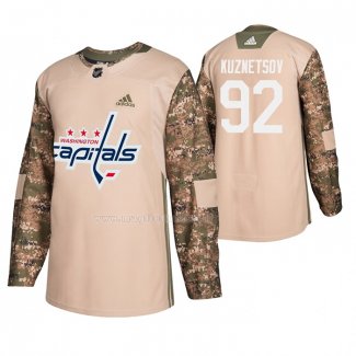 Maglia Hockey Washington Capitals Evgeny Kuznetsov Veterans Day Camuffamento