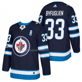 Maglia Hockey Winnipeg Jets Dustin Byfuglien Autentico Home 2018 Blu