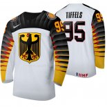 Maglia Hockey Alemania Frederik Tiffels Home 2020 Iihf World Junior Championship Bianco