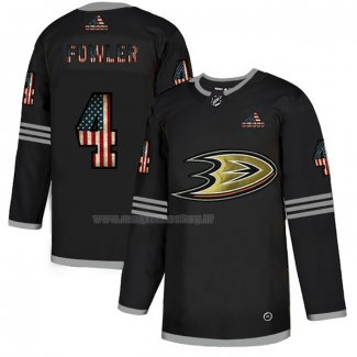 Maglia Hockey Anaheim Ducks Cam Fowler 2020 USA Flag Nero