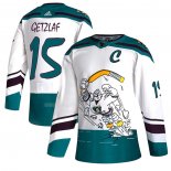 Maglia Hockey Anaheim Ducks Ryan Getzlaf Reverse Throwback Autentico 2020-21 Bianco