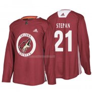 Maglia Hockey Arizona Coyotes Derek Stepan New Season Practice Maroon