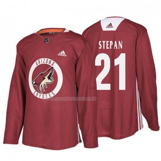 Maglia Hockey Arizona Coyotes Derek Stepan New Season Practice Maroon