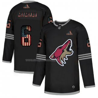 Maglia Hockey Arizona Coyotes Jakob Chychrun 2020 USA Flag Nero