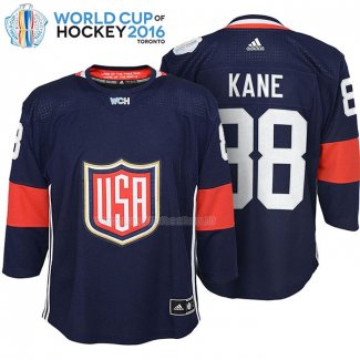 Maglia Hockey Bambino USA Patrick Kane Premier 2016 World Cup Blu