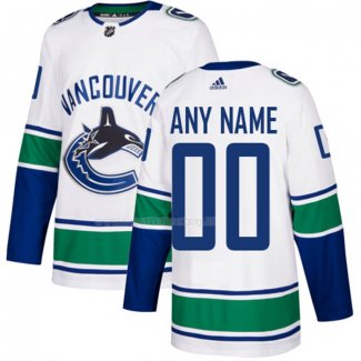Maglia Hockey Bambino Vancouver Canucks Personalizzate Away Bianco