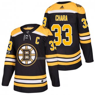 Maglia Hockey Boston Bruins Zdeno Chara Home Autentico 2018 Nero