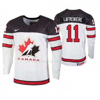 Maglia Hockey Canada Alexis Lafreniere 2020 Iihf World Junior Championship Bianco