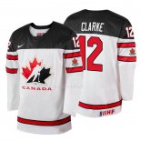 Maglia Hockey Canada Graeme Clarke 2018 Iihf World Championship Giocatore Bianco