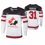Maglia Hockey Canada Olivier Rodrigue 2020 Iihf World Junior Championship Bianco
