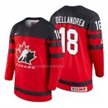 Maglia Hockey Canada Ty Dellandrea 2018 Iihf World Championship Giocatore Rosso