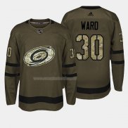 Maglia Hockey Carolina Hurricanes Cam Ward 2018 Salute To Service Verde Militare