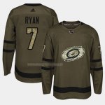 Maglia Hockey Carolina Hurricanes Derek Ryan 2018 Salute To Service Verde Militare