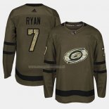 Maglia Hockey Carolina Hurricanes Derek Ryan 2018 Salute To Service Verde Militare