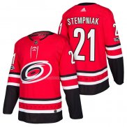 Maglia Hockey Carolina Hurricanes Lee Stempniak Home Autentico 2018 Rosso