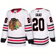 Maglia Hockey Chicago Blackhawks Brandon Saad Away 2018 Bianco