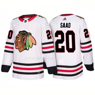 Maglia Hockey Chicago Blackhawks Brandon Saad Away 2018 Bianco