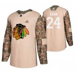 Maglia Hockey Chicago Blackhawks Dominik Kahun Veterans Day Camuffamento