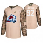 Maglia Hockey Colorado Avalanche Gabriel Landeskog Veterans Day Camuffamento