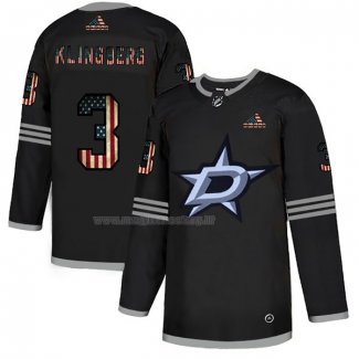 Maglia Hockey Dallas Stars John Klingberg 2020 USA Flag Nero