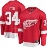Maglia Hockey Detroit Red Wings Alex Lyon Home Breakaway Rosso