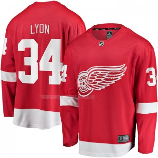 Maglia Hockey Detroit Red Wings Alex Lyon Home Breakaway Rosso
