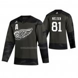 Maglia Hockey Detroit Red Wings Frans Nielsen 2019 Veterans Day Camuffamento