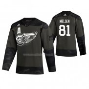Maglia Hockey Detroit Red Wings Frans Nielsen 2019 Veterans Day Camuffamento