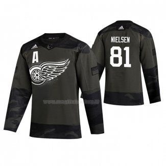 Maglia Hockey Detroit Red Wings Frans Nielsen 2019 Veterans Day Camuffamento