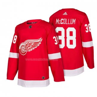 Maglia Hockey Detroit Red Wings Tom Mccollum Autentico Home 2018 Rosso