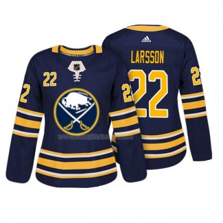Maglia Hockey Donna Buffalo Sabres Johan Larsson Autentico Giocatore Blu