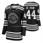 Maglia Hockey Donna Chicago Blackhawks Calvin de Haan Premier Alternato Nero