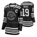 Maglia Hockey Donna Chicago Blackhawks Jonathan Toews Premier Alternato Nero