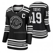 Maglia Hockey Donna Chicago Blackhawks Jonathan Toews Premier Alternato Nero