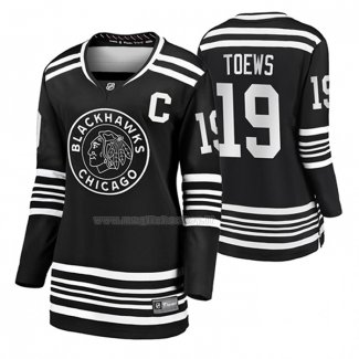 Maglia Hockey Donna Chicago Blackhawks Jonathan Toews Premier Alternato Nero