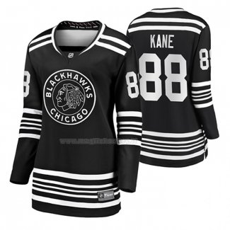 Maglia Hockey Donna Chicago Blackhawks Patrick Kane Premier Alternato Nero