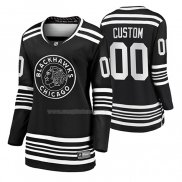 Maglia Hockey Donna Chicago Blackhawks Personalizzate Premier Alternato Nero