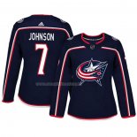 Maglia Hockey Donna Columbus Blue Jackets Jack Johnson Autentico Giocatore Blu