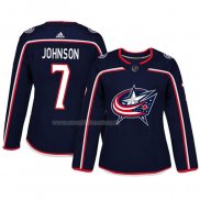 Maglia Hockey Donna Columbus Blue Jackets Jack Johnson Autentico Giocatore Blu