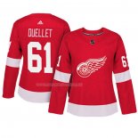 Maglia Hockey Donna Detroit Red Wings Xavier Ouellet Autentico Giocatore Rosso