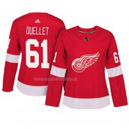 Maglia Hockey Donna Detroit Red Wings Xavier Ouellet Autentico Giocatore Rosso