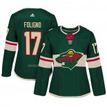 Maglia Hockey Donna Minnesota Wild Marcus Foligno Autentico Giocatore Verde