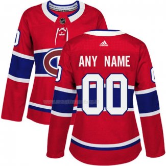 Maglia Hockey Donna Montreal Canadiens Personalizzate Home Rosso