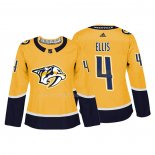 Maglia Hockey Donna Nashville Predators Ryan Ellis Autentico Giocatore Giallo
