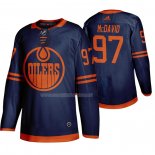 Maglia Hockey Edmonton Oilers Connor Mcdavid Autentico Alternato Blu