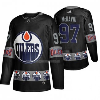 Maglia Hockey Edmonton Oilers Connor Mcdavid Breakaway Nero